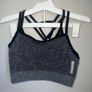 Gymshark Adapt Marl Seamless Sports Bra - Black Medium